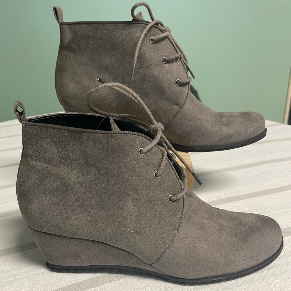 Franco Sarto - Grey Annabelle Suede Wedge Bootie